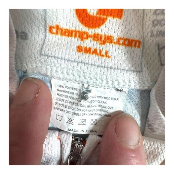 Ironman 70.3 Miami Cycling Jersey S Champ-Sys Polyester Athletic Fit Blue Orange - Picture 4 of 6